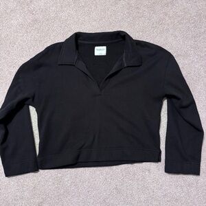 A&F - S - Black Collared Sweater Top